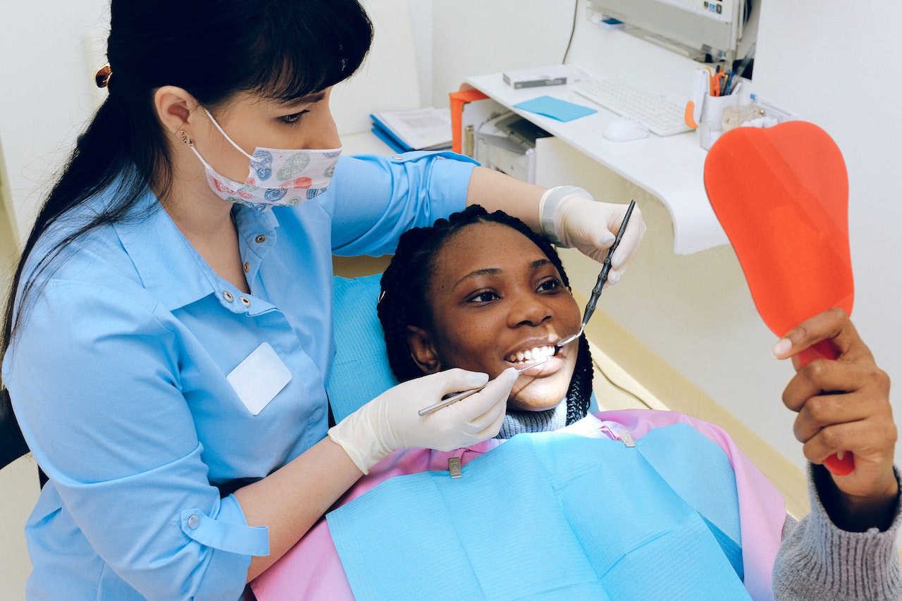 patient undergoing dental treatment