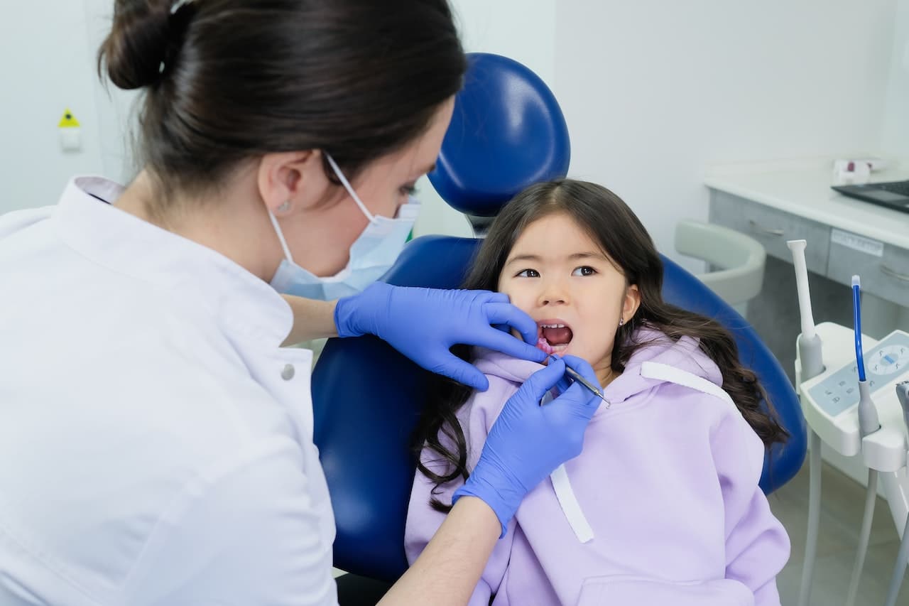 child with dentist