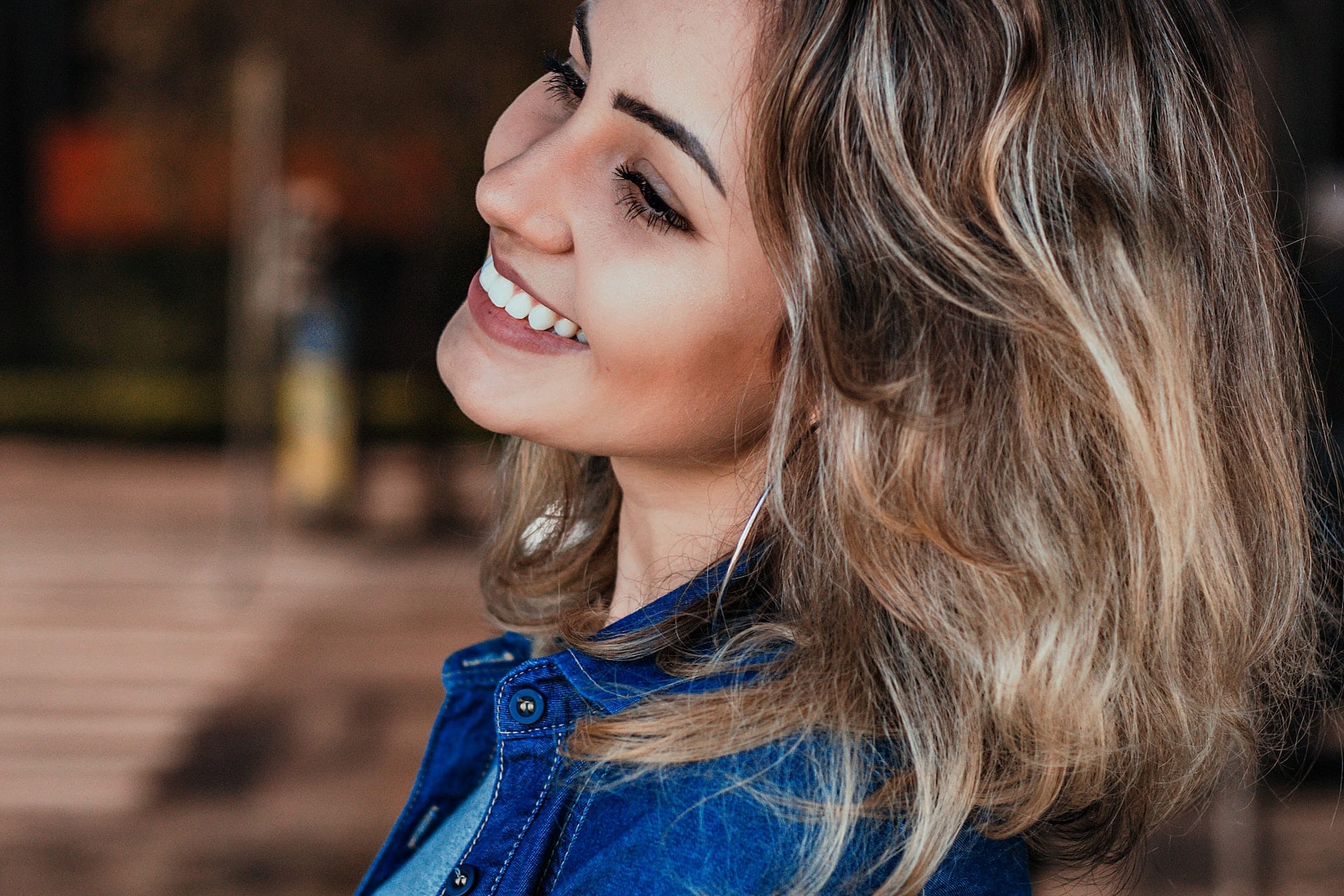woman smiling