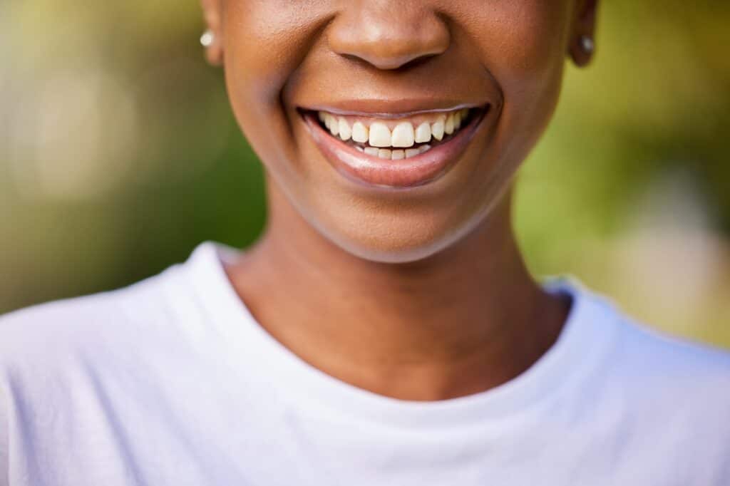 woman smiling
