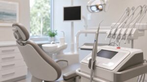 Modern laser dentistry equipment in a calm Pickering dental treatment room