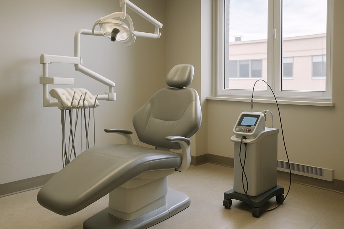 Modern dental operatory with laser dentistry equipment at Pickering Square Dental
