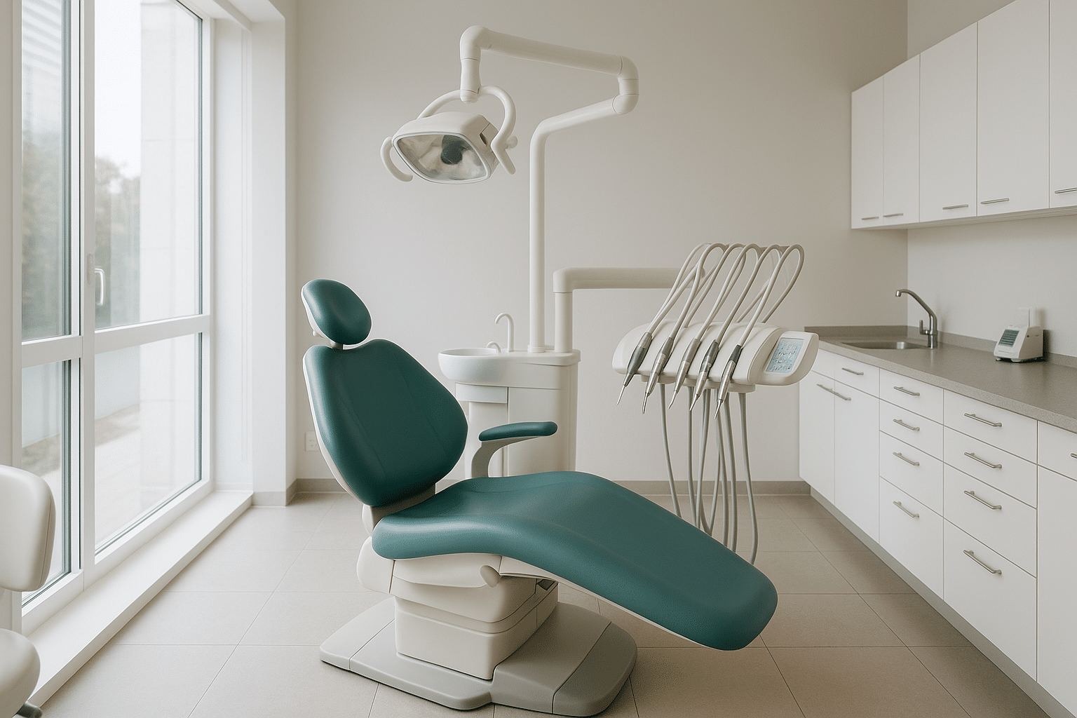 Empty modern dental operatory