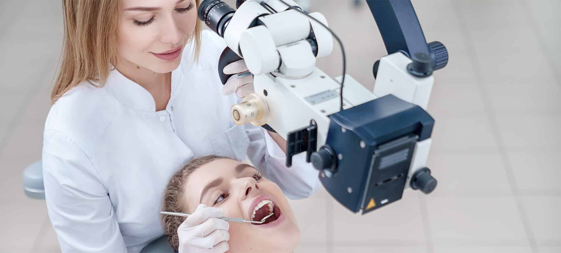 Dental care technology at a patient appointment