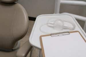 Nitrous nasal hood prepared for a dental sedation consultation